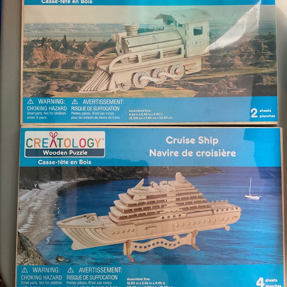 Creatology 2 x 3D wooden puzzles   H71